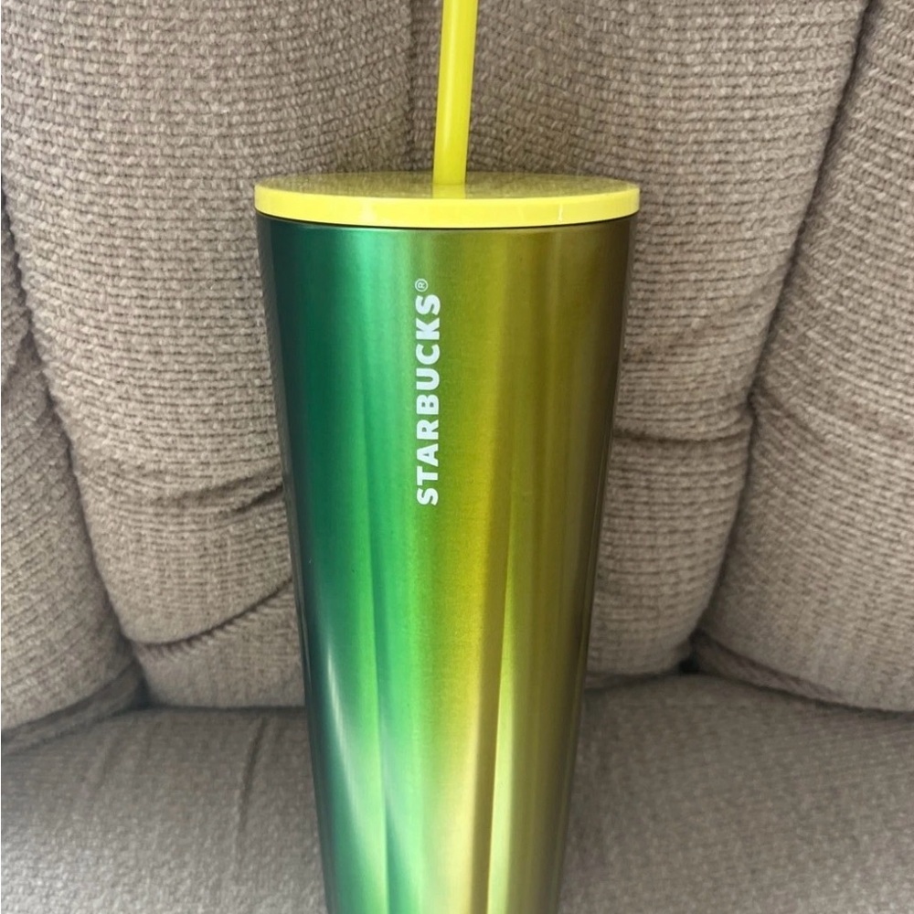 Starbucks Gradient Green and Yellow Tumbler